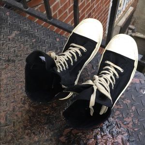 rick owens drkshdw ramones canvas